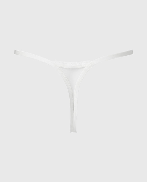 La Senza Designer Collection High Leg String Thong With Breezy Embroidery
