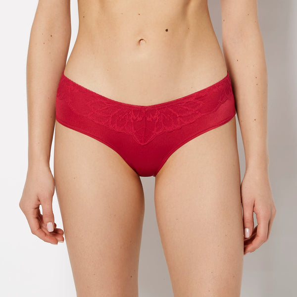 La Senza Diva Cheeky With Lush Lace In Passion Red