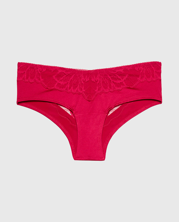 La Senza Diva Cheeky With Lush Lace In Passion Red