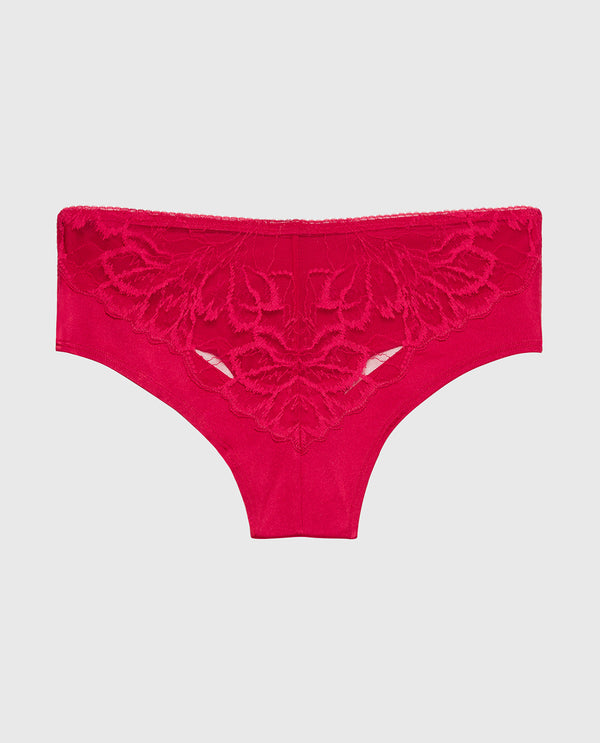 La Senza Diva Cheeky With Lush Lace In Passion Red