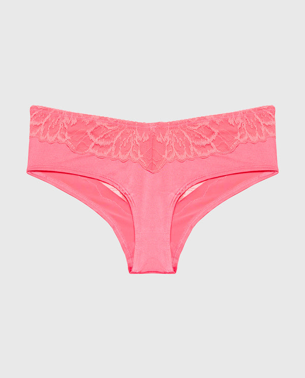 La Senza Diva Cheeky With Lush Lace In Lemonade Pink