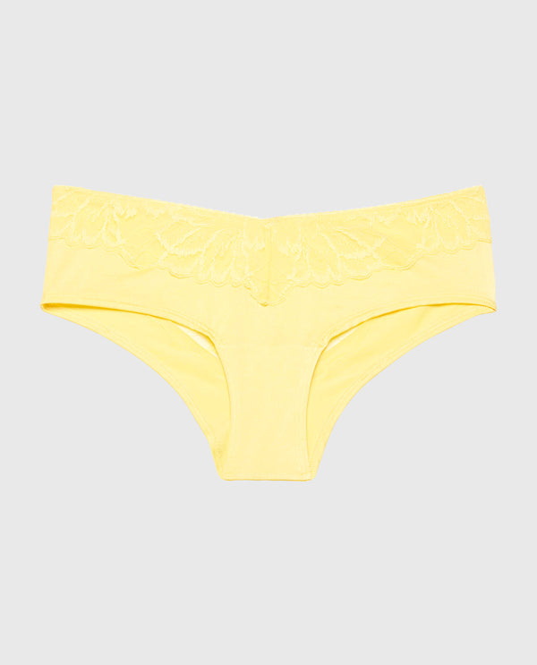 La Senza Diva Cheeky With Lush Lace In Pale Banana