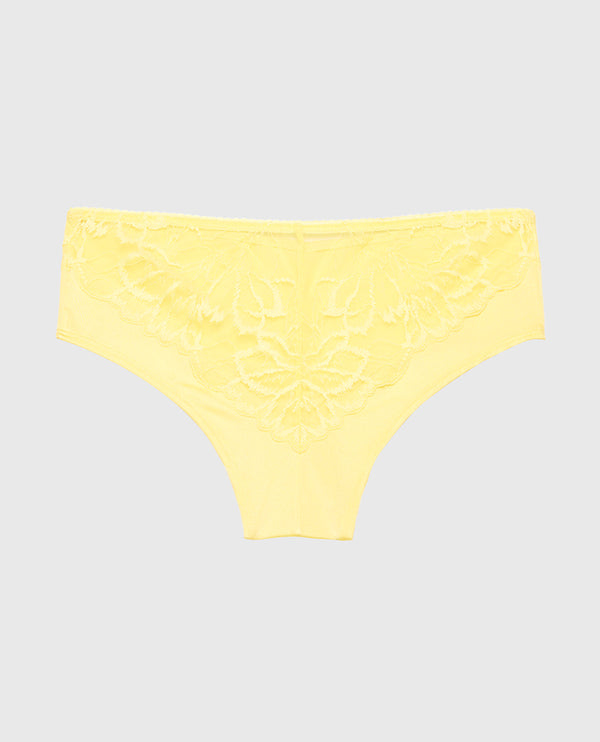 La Senza Diva Cheeky With Lush Lace In Pale Banana