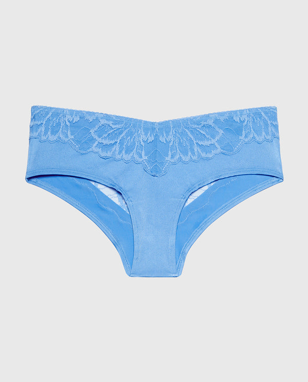 La Senza Diva Cheeky With Lush Lace In Azure Blue