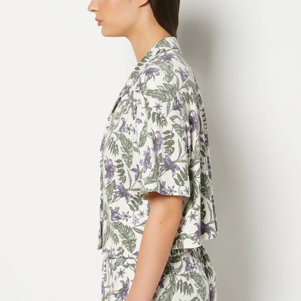 La Senza Casual Sleep Short Sleeve Textured Knit Button Down