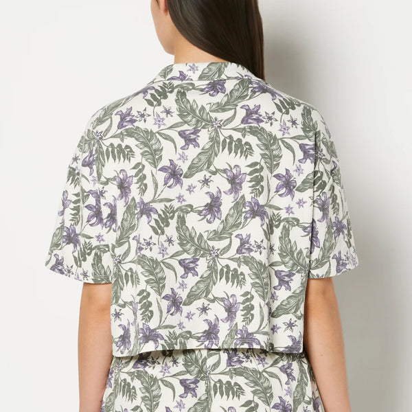 La Senza Casual Sleep Short Sleeve Textured Knit Button Down