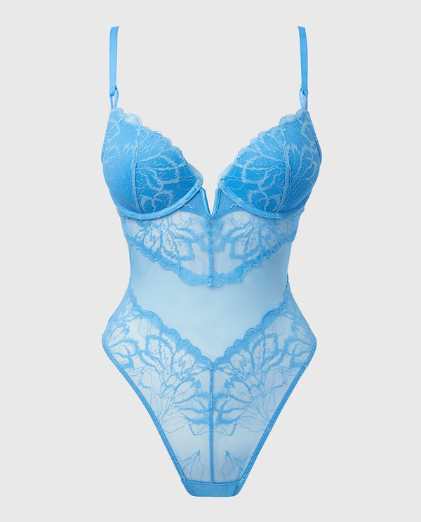 La Senza Push Up Plunge Bodysuit with Lush Lace