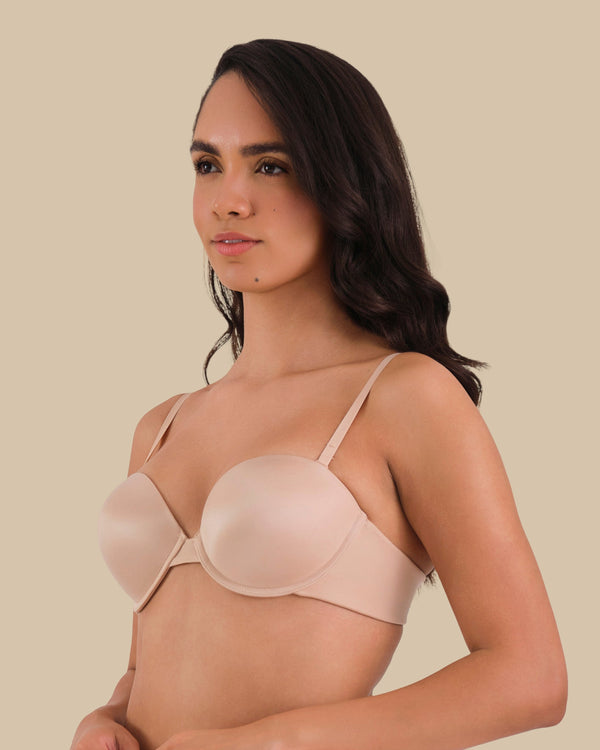 ISLA & EVIE  STRAPLESS SILICON MULTIWAY BRA RUGBY TAN / 34B