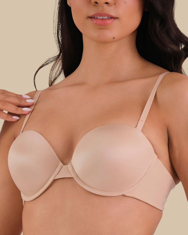 ISLA & EVIE  STRAPLESS SILICON MULTIWAY BRA RUGBY TAN / 34B