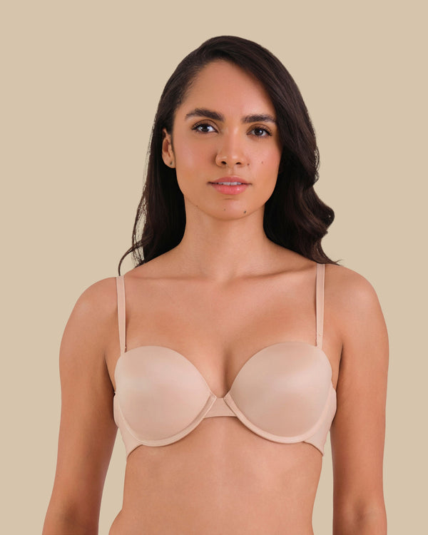 ISLA & EVIE  STRAPLESS SILICON MULTIWAY BRA RUGBY TAN / 34B
