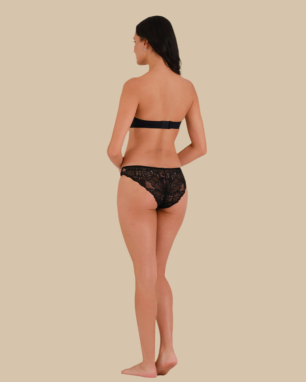 ISLA & EVIE CHEEKY SEAMLESS PANTIES BLACK / S