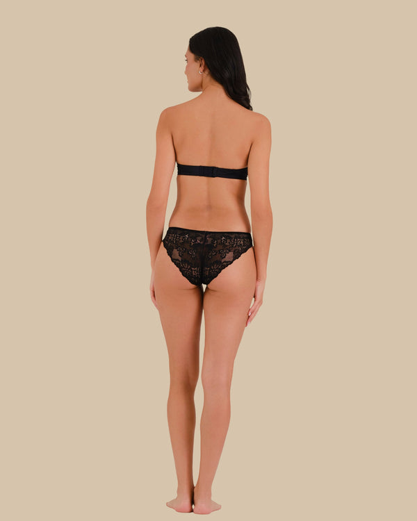 ISLA & EVIE CHEEKY SEAMLESS PANTIES BLACK / S