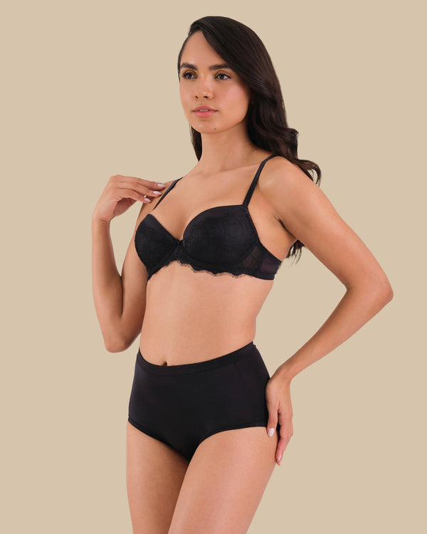 ISLA & EVIE SEAMLESS SHORTIE PANTIES Black / S