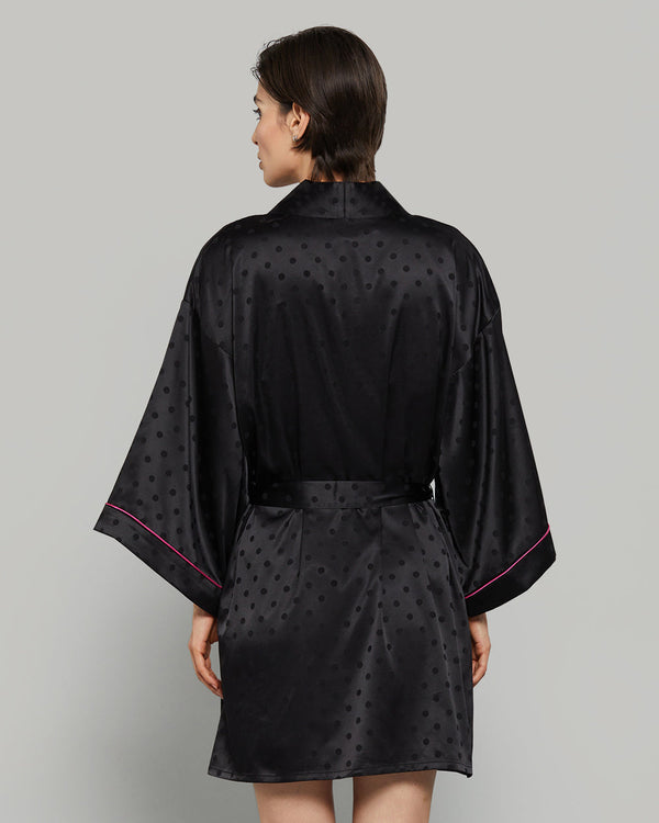 Isla & Evie Robe BLACK BEAUTY/FUCHSIA-LSI / S