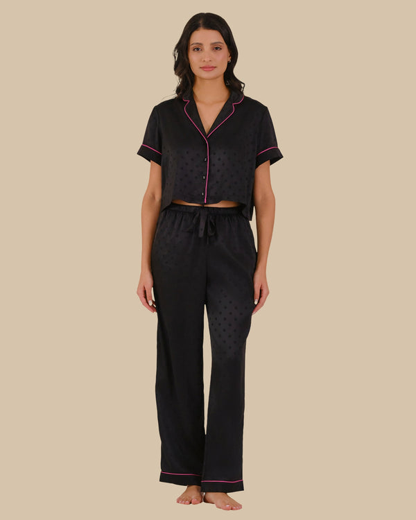 Isla & Evie Pant BLACK BEAUTY/FUCHSIA-LSI / S