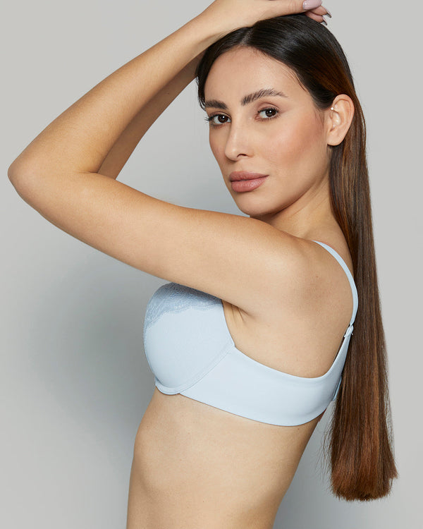 BRA PUSH UP RIB NIAGARA MIST-LSI / 34B