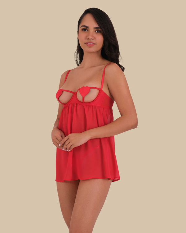 Isla & Evie Purple Sexy Sleep Uncupped Babydoll