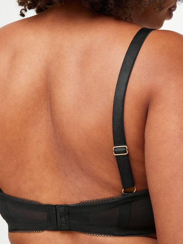 Ann Summers Alice Padded Plunge Bra Black