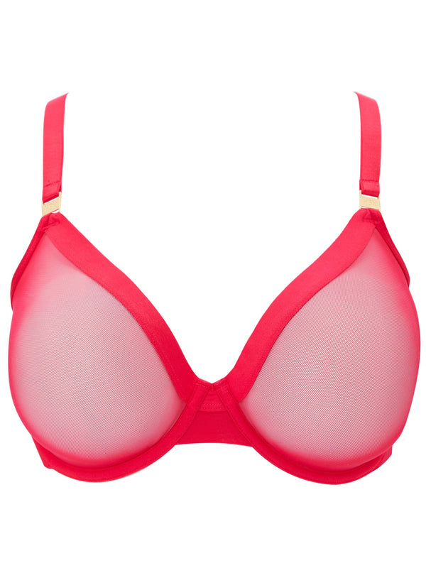 Ann Summers Zadie Non-Pad Plunge Bra Red