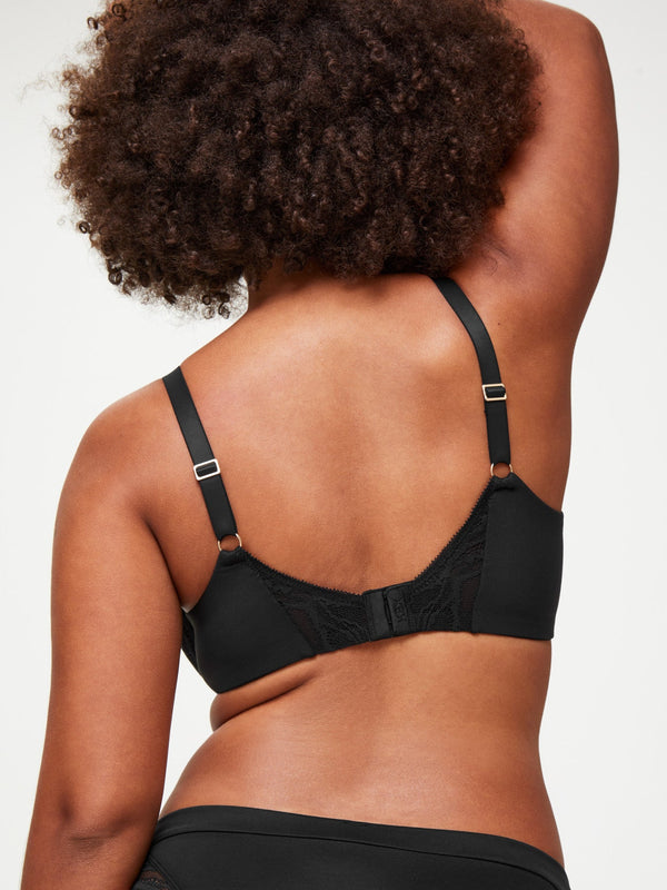 Ann Summers Charlotte Underwired Padded Plunge Bra Black