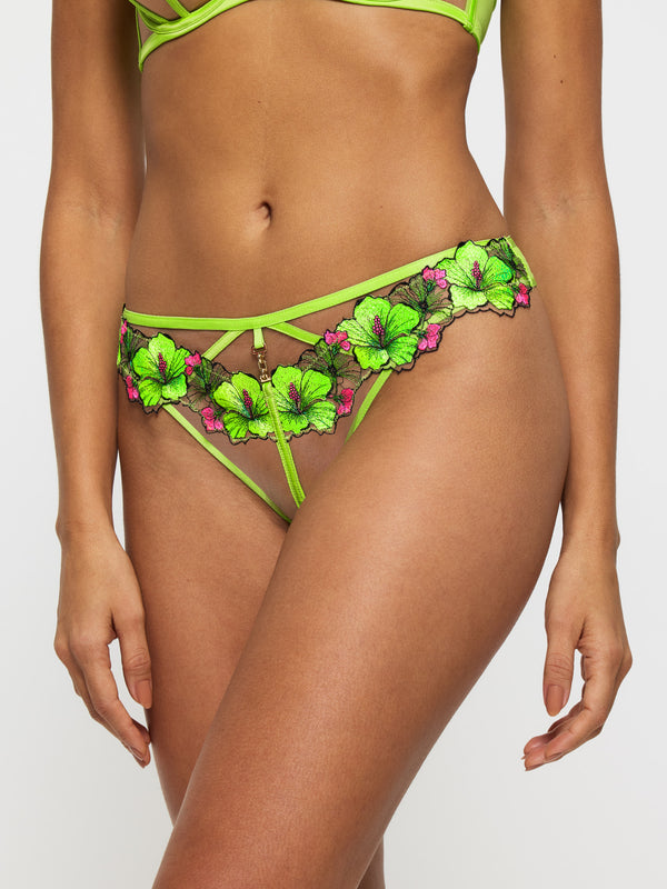 Ann Summers Caged Hibiscus Brazilian Panty