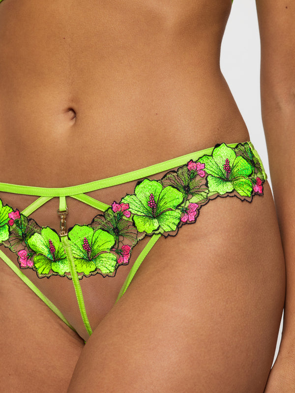 Ann Summers Caged Hibiscus Brazilian Panty