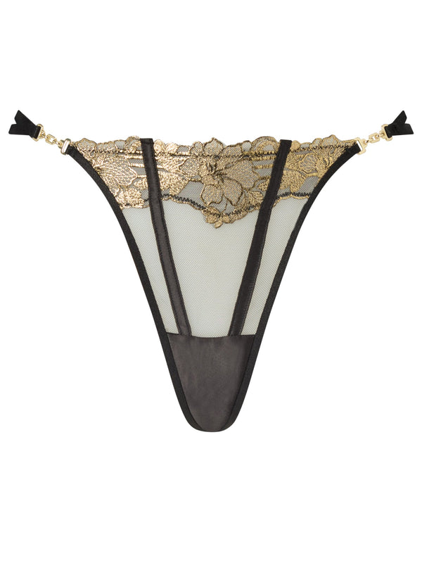 Ann Summers Caged Lily String Black/Gold