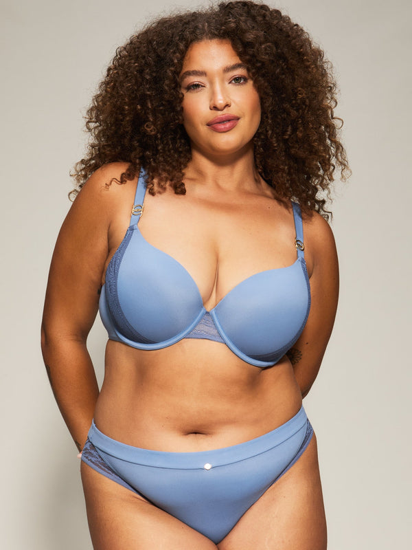 Knickerbox Charlotte Padded Plunge Light Blue
