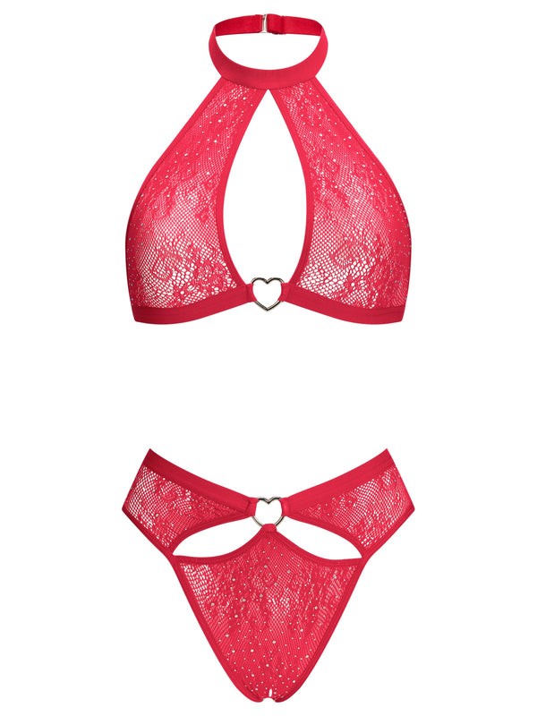Ann Summers Heartthrob Crotchless Set