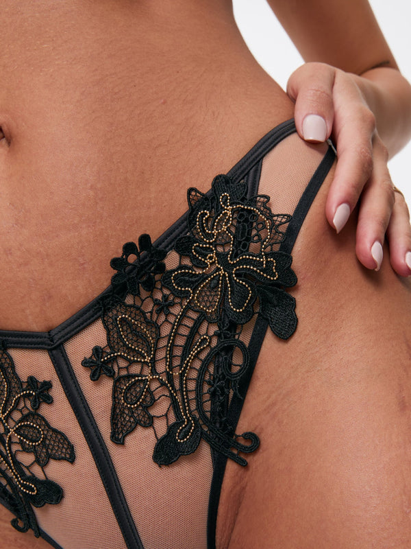 Ann Summers Enticement Thong Black