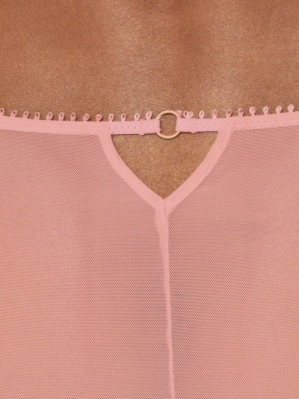 Ann Summers Lana High Leg Light Pink