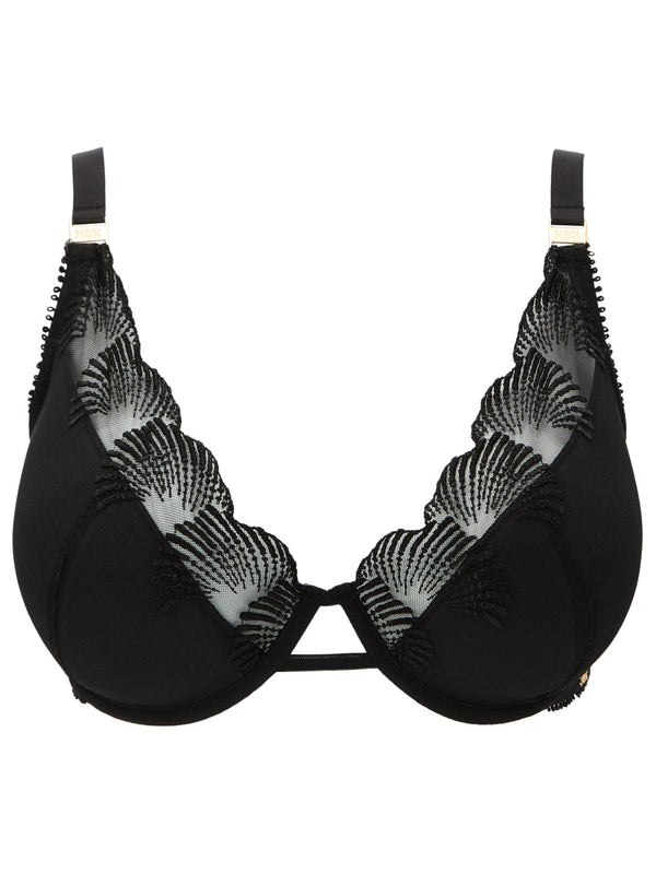 Ann Summers Lana Padded Plunge Bra Black