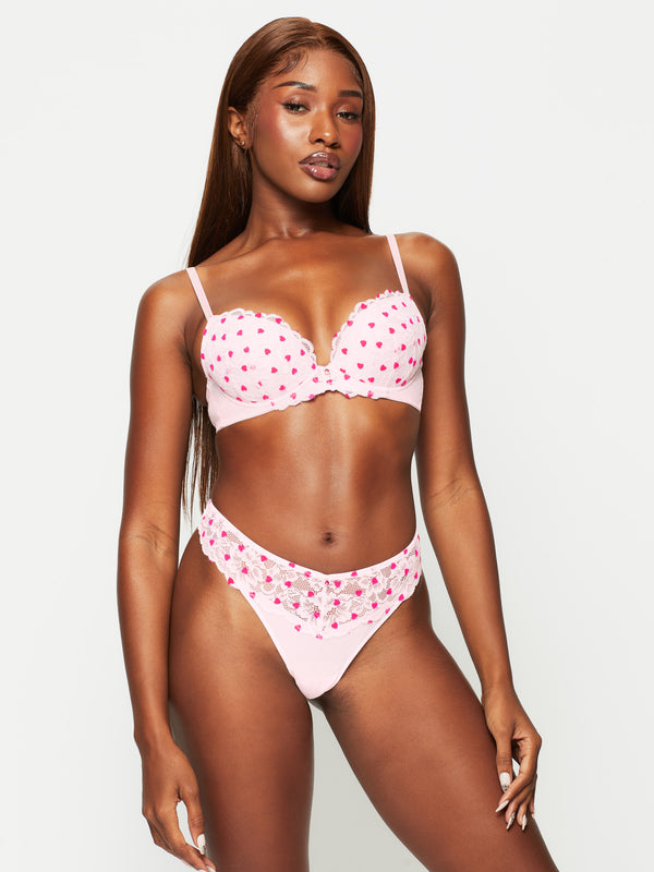 Ann Summers Sexy Lace Planet Flocked Thong Panty