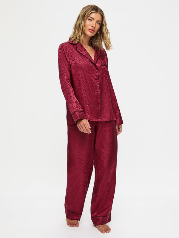 Ann Summers Signature Satin Long All Over Satin Pj Set