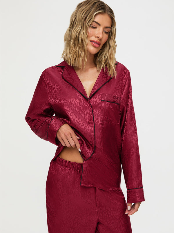 Ann Summers Signature Satin Long All Over Satin Pj Set